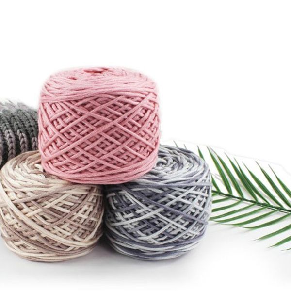 

multi-strand cotton scarf line han cotton milk thread thick wool thread, Black;white