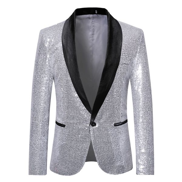 

золотая щепка мужчины блестки пиджаки slim fit куртки хип-хоп пальто танцующие пиджаки уличная одежда весна осень одежда одежда 2019  плюс, White;black