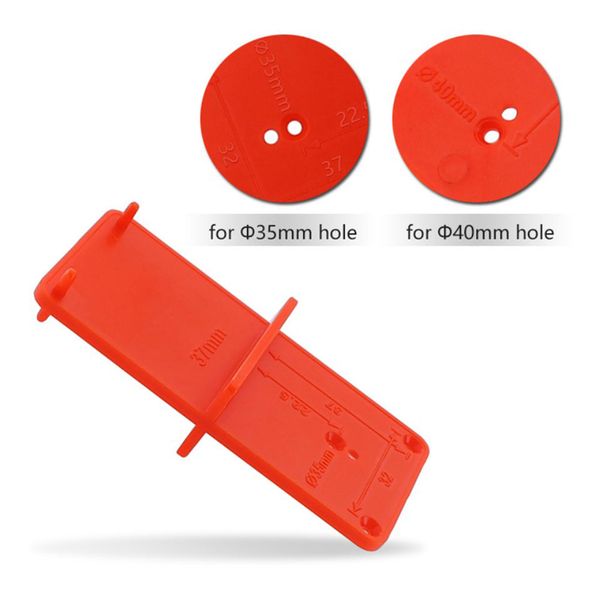

35mm 40mm hinge hole drilling guide locator hole opener template door woodworking orange cabinets diy tool hinge durable
