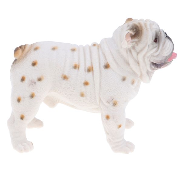 

3.7'' white british bulldog action figure figurine for kids and toddlers, educational toy, birthday presents
