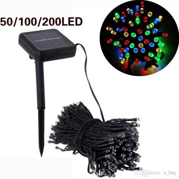 

solar lamps led string lights 7m 12m 22m fairy holiday christmas party garlands solar garden lawn outdoor lights waterproof