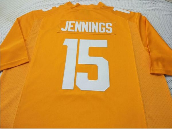 

custom men youth women #15 jauan jennings tennessee volunteers football jersey size s-5xl or custom any name or number jersey, Black