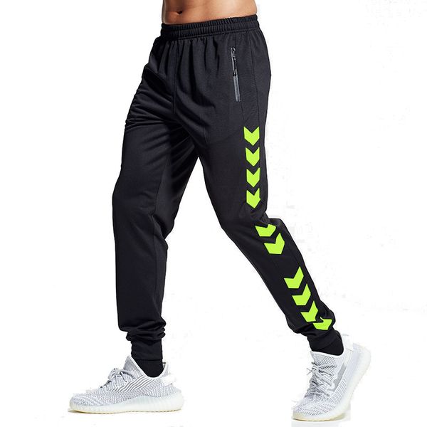 

bintuoshi soccer training pants men with zipper pockets running cycling sport pants fitness jogging running sport yoga, Black;blue