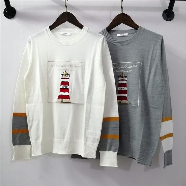 

16 2020 spring pullover long sleeve crew neck /crew neck brand same style sweater luxury ren jie, White;black