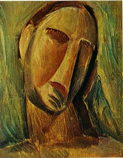 

pablo picasso classical oil painting head of woman tete de femme cubism 100% handmade by experienced painter on white canvas picasso348