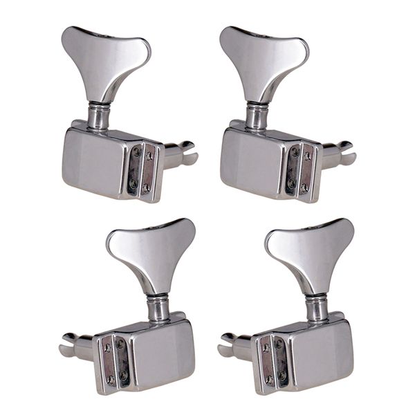 

4 pieces 2r2l bass tuning pegs machine head for electric bass accessory, silver
