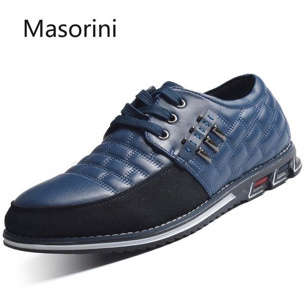 

2020 осень повседневной обуви мужчины высокого качество кожаных ботинки мода шнуровка mens квартира комфортных мужчины вождение большого раз, Black