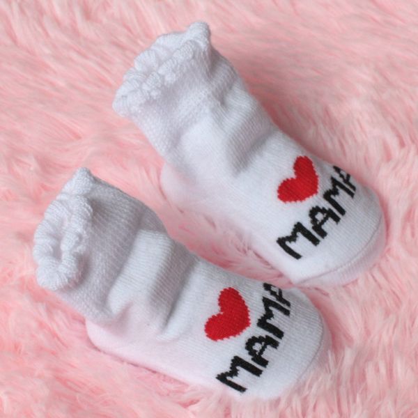 

new active cotton baby infant boy girl slip-resistant floor socks love mama papa letter socks for 0-6months 15, Pink;yellow