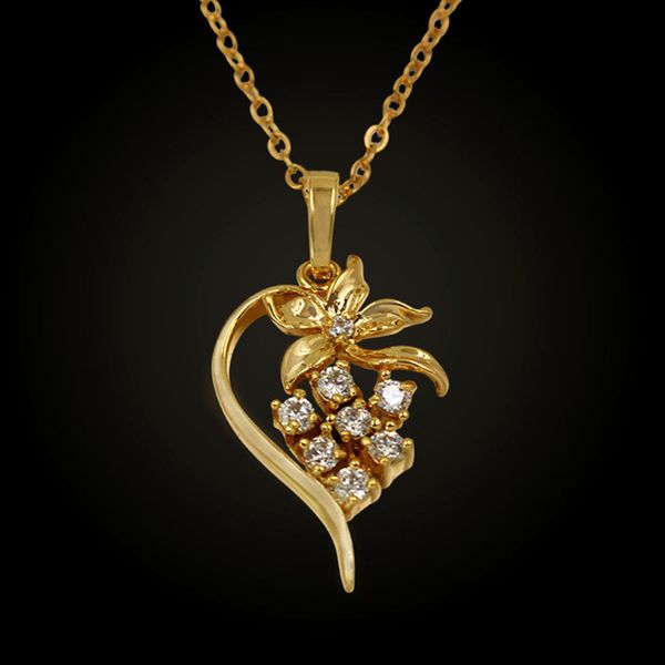 

choker personalized cute rhinestone cz heart pendants stainless steel necklace for women girls femme, Silver