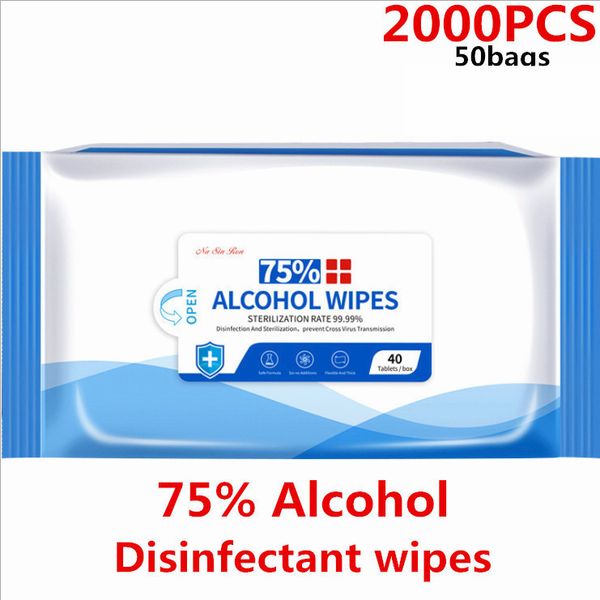 

3200PCS Clorox салфетка 80 Сумка детских салфеток много 75% алкоголь протереть дезинфекцию свободную руки дезинфицирующее дезинфицирующие салфетки
