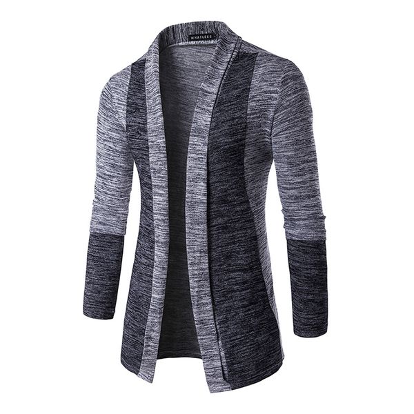 

2017 spring autumn cardigan male fashion quality cotton sweater men casual patchwork mens clothing mz393, White;black