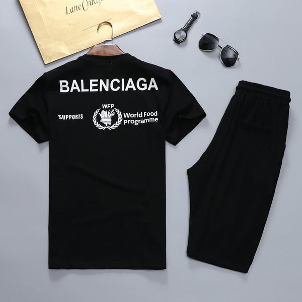 

man letter short sleeve short pants suit cotton circular collar black white color fashion pullover men s summer shorts sets sweatsuits, Gray