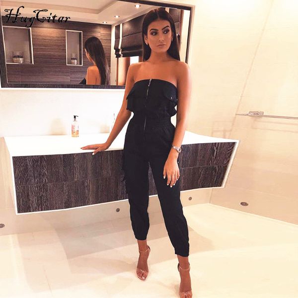 

hugcitar косая молния высокой талии образным вырезом карманный повседневная 2019 мода женщин тонкий уличной органа участника клуба, Black;white