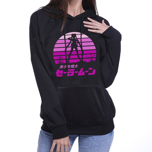 

sailor moon cosplay толстовки женщины аниме пиджаков женщины длинные рукава пуловеры, Black