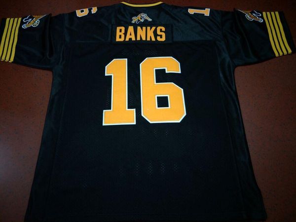 

бесплатная доставка мужчины гамильтон тигр кошки #16 брэндон банки реальный полный вышивка колледж джерси размер s-4xl или пользовательские, Black;red