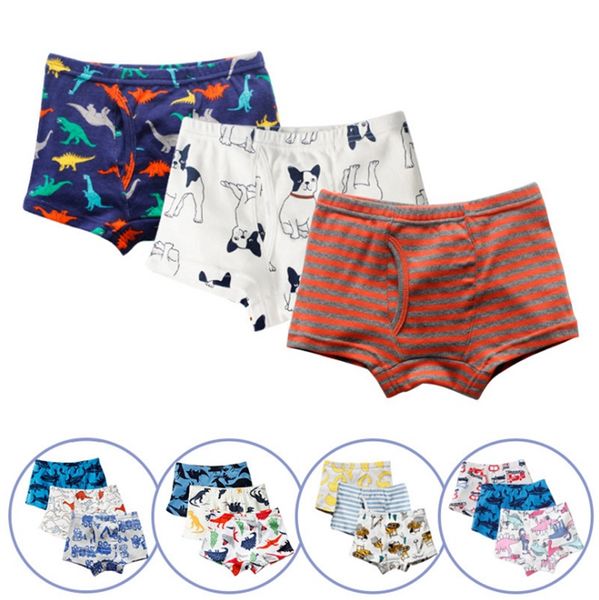 Mutandine per neonati 100% cotone per bambini pantaloni corti stampati per bambini pantaloncini boxer cartoni animati per bambini biancheria intima estate abbigliamento per bambini all'ingrosso DHW3069