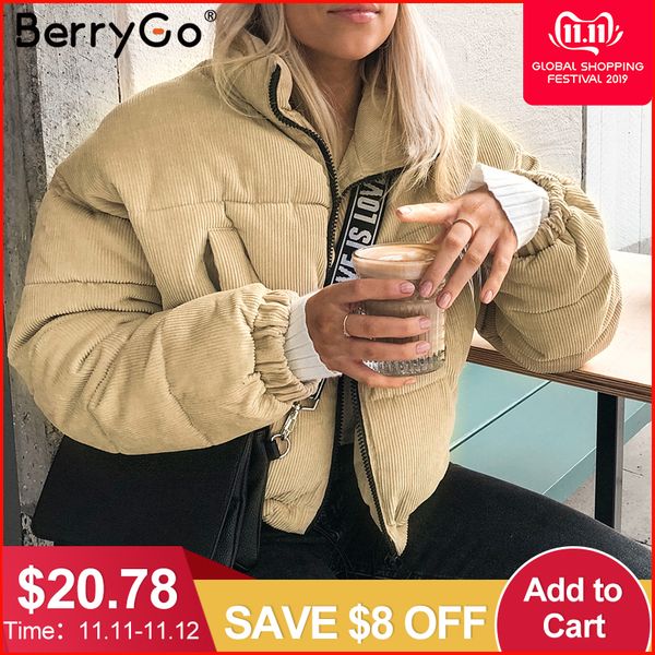 

casual corduroy thick parka overcoat winter warm fashion outerwear coats women oversize streetwear jacket coat female, Tan;black