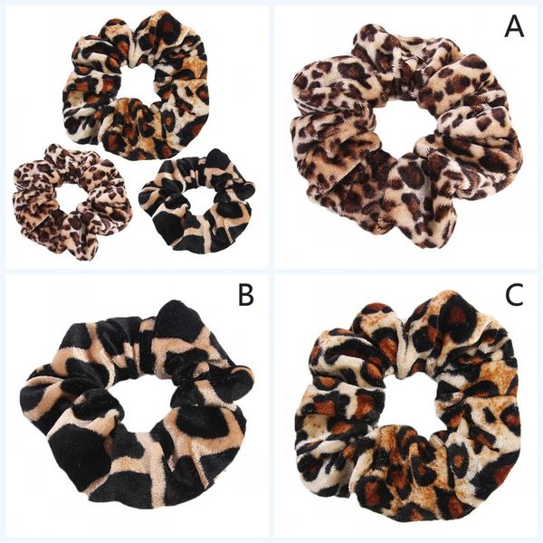 

1pc female leopard print hair rope fashion hair bands scrunchie elastic ponytail holder hairband styling tool for girls women