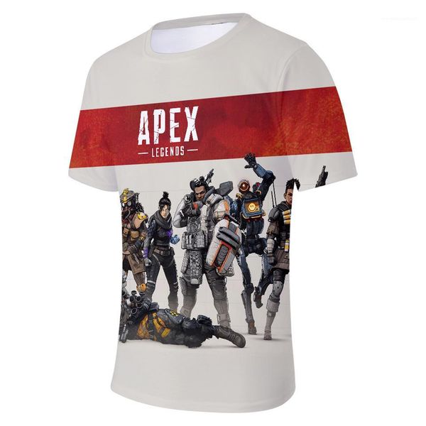 

2019 футболки лето с коротким рукавом 3d печатные герои топы тройники apex legends мужские, White;black
