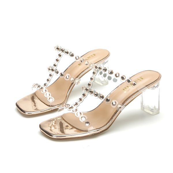 

big rhinestones sandals women summer fashion transparent super high heels wedges fashion sandalias mujer, Black
