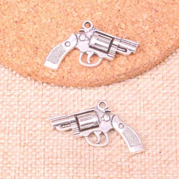 32pcs Charms pistola pistola revolver 29 * 22mm Antique Making pendente adatto, argento tibetano vintage, gioielli fatti a mano fai da te