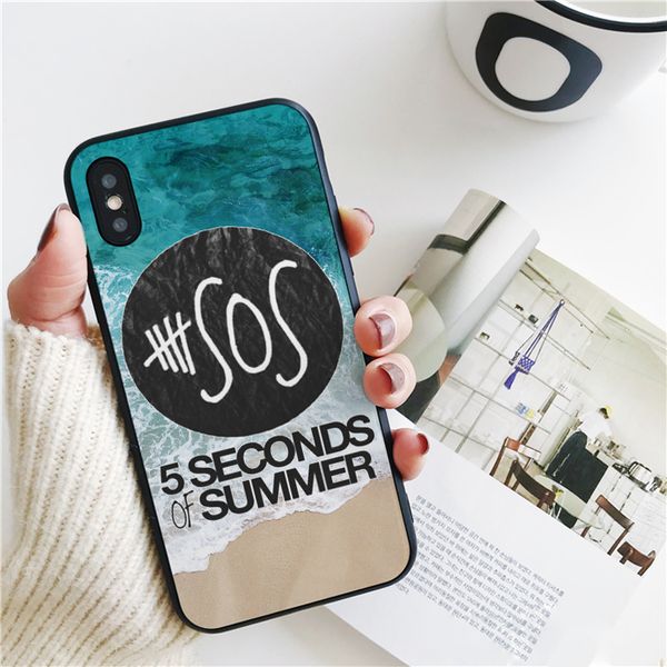 

capa luxury 5 sos sea cover for iphone 11 pro xs max xr case for iphone 8 7 6s plus 5s se 5 case soft silicone cover.