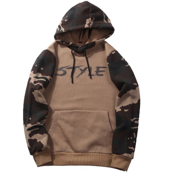 

camouflage hoodies men 2019 new pullover sweatshirt male camo hoody hip hop spring autumn fleece hoodie eu size s-xxl, Black
