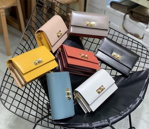 

elegant2019 single chain shoulder span pearl joker genuine leather woman mini- small square package