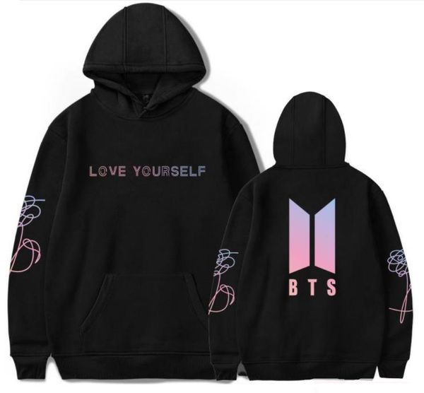 

мужчины женщина осень повседневной ватки толстовка с длинным рукавом с капюшоном топы любви отсидеть печатные толстовки plus size, Black