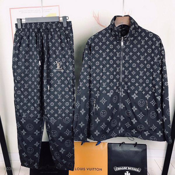 

2020 luxury men's tracksuit jackets set fashion running tracksuits medusa men sports suit letter print hoodies clothing sportswear, Gray