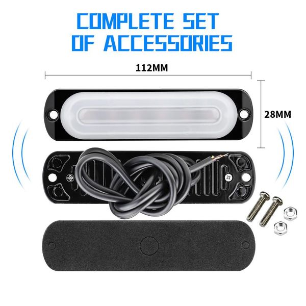 

6-светодиодный свет работы частей автомобиля грузовик боковые габаритные огни желтый супер яркий