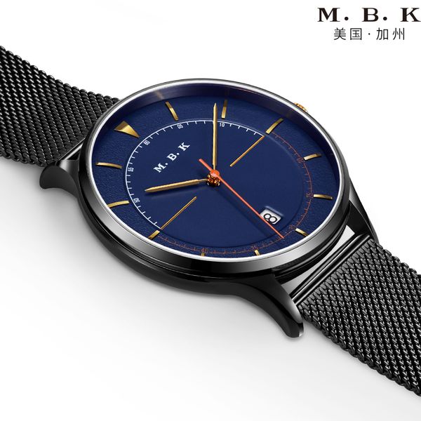 

montre homme mbk fashion automatic mechanical wach men japan nh35 movement watches sapphire calendar waterproof, Slivery;brown