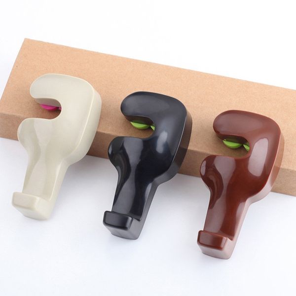 

2pcs car headrest hook seat back hanger for bag handbag purse grocery cloth multifunction portable clips car styling