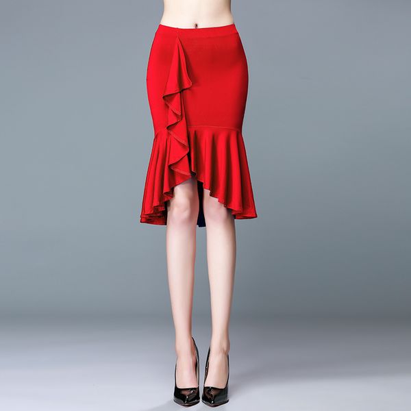 

fashion latin dance skirt women ballroom practice wear tango salsa rumba samba cha cha training skirts ladies rave outfit dc3621, Black;red