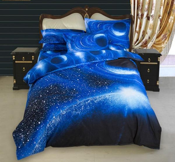 

bedding sets duvet cover set 2/3/4pcs nebula starry 3d print quilt duvet cover sheets pillowcase bedding linens single twin double  kin