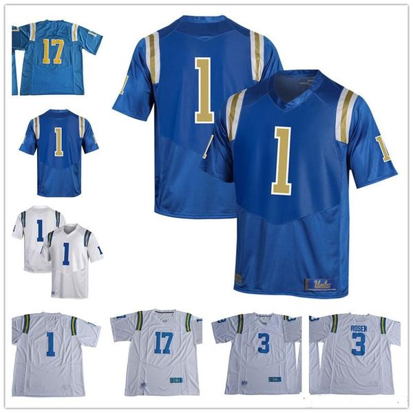 

custom ucla bruins any name any number white blue stitched #3 josh rosen 17 brett hundley ncaa college football jerseys s-3xl, Black;red