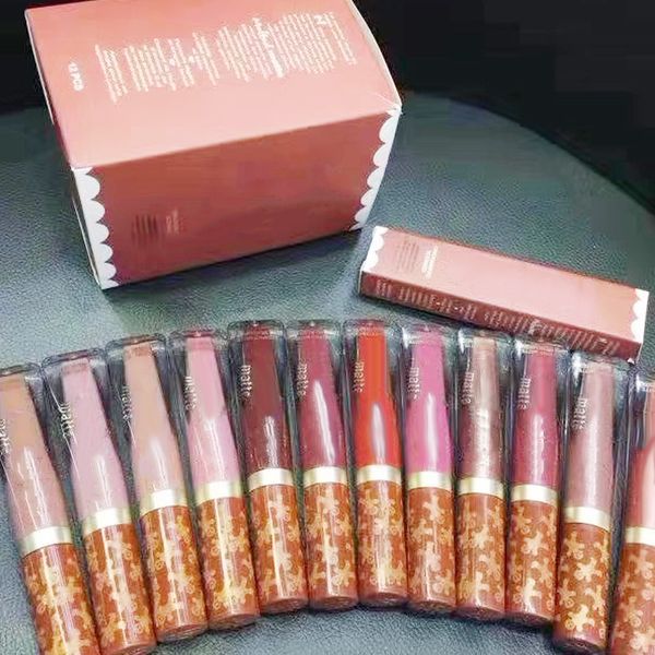 

Newest Hot Makeup Face Lipstick The Sweet Smell of Christmas 4pcs/set Malted Matte Lipstick Set Christmas gift 6 lots