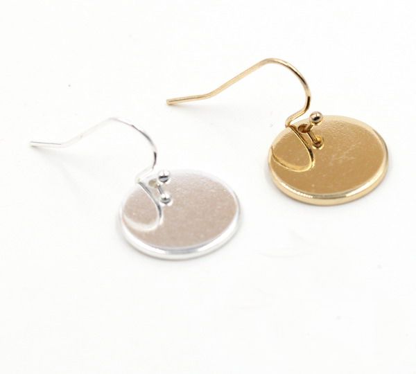 

fashion earrings for women 2020 new fashion minimalist disc round disc drop earrings for women, Silver
