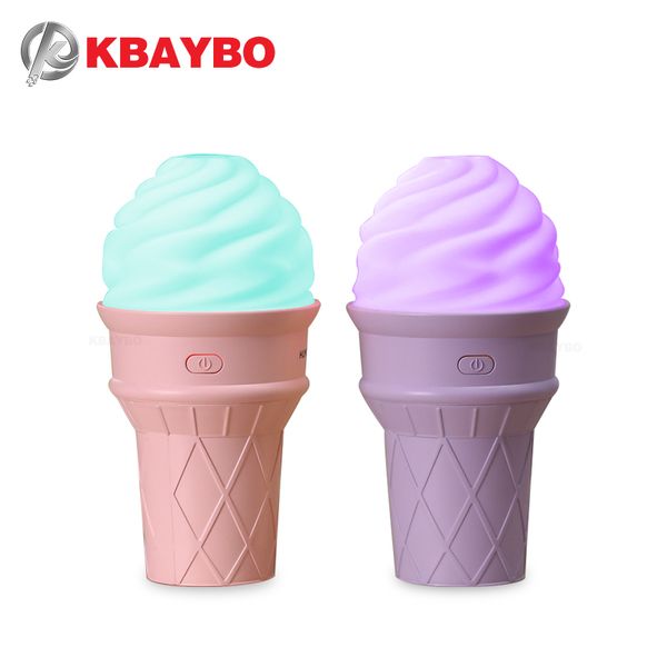 

kbeybo 90ml cute humidifier ultrasonic electric aromatherapy essential oil purification diffuser with 7 colors led lights