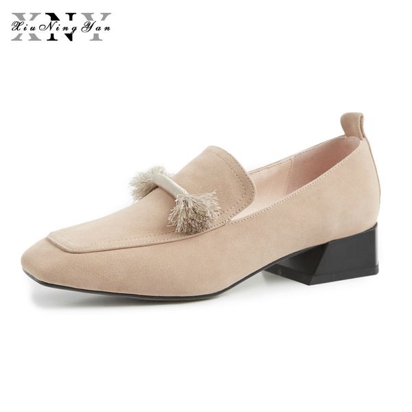 

women shoes quality handmade flats genuine leather square toe slip-on casual oxford women shoes soft low heels office lady flat, Black