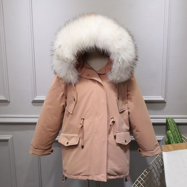 

2020 real raccoon fur collar winter new down parka women warm white duck down coats long down jacket coat female hooded jacket, Black