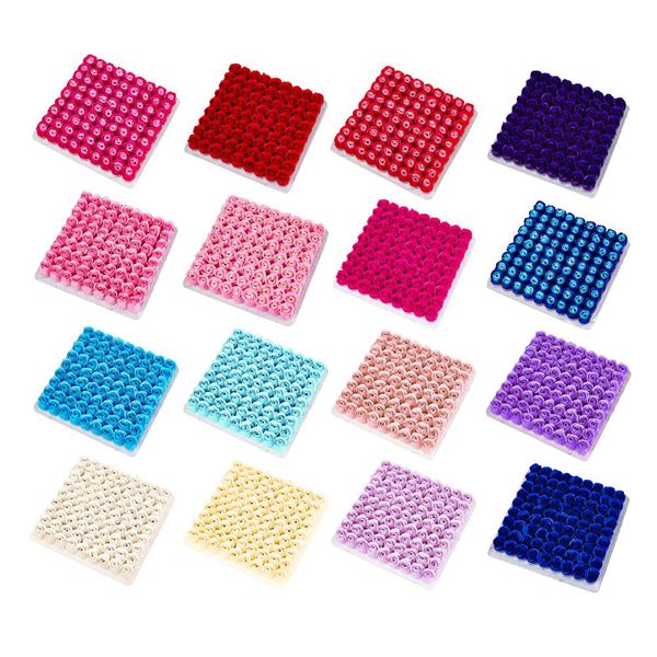 

81pcs simulation rose floral bath soap scented flower valentine's day romantic gift for women girlfriend wife wedding decoration