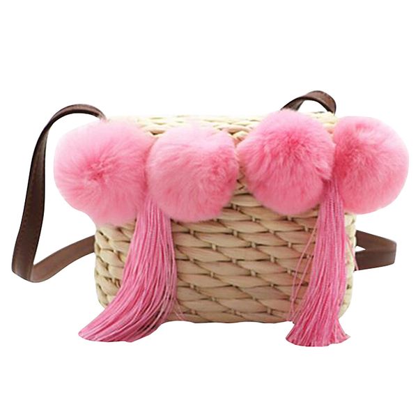 

beach bag bohemian handmade knitted travel crossbody shoulder bags women bag straw bags box rattan tassel