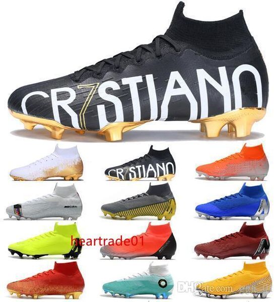 

men 2019 mercurial superfly vi 360 elite fg soccer shoes children boy girl cr7 neymar fg soccer cleats ronaldo woman football boots