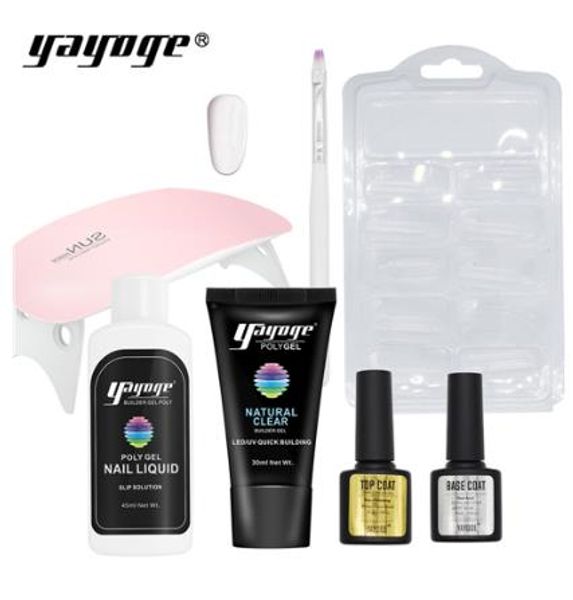 

poly gel varnish nail polish set polygel quick builder extension enhancement camouflage led uv lacquer nail art kits