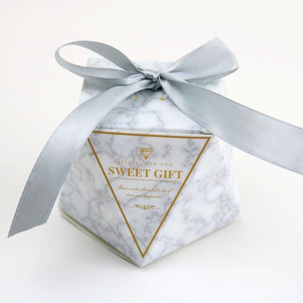 

unique candy box cardboard durable octagonal exquisite yellow pink purple gray bow-knot sweet brand new