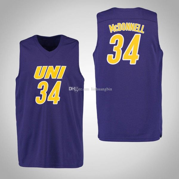 

luke mcdonnell stitched men's northern iowa panthers spencer haldeman rafael de souza miles wentzien college basketball jersey, Black