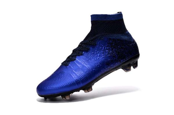 

mens/woman/kids football boots superfly v tf/ic/fg sea blue soccer shoes