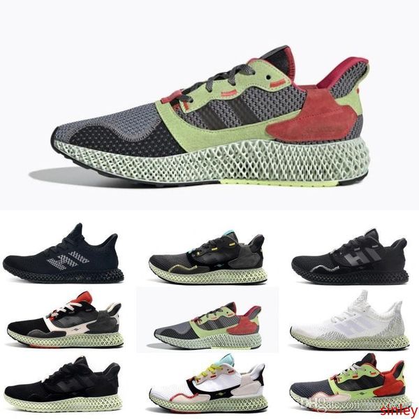 

new sale yellow and crimson accents mens zx 4000 futurecraft 4d running shoes trainers for men zx4000 carbon male sports trainer sneakers
