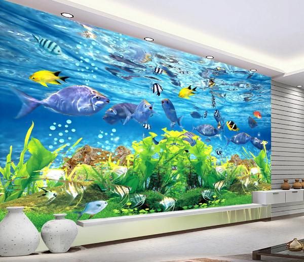 

custom any size 3d wall papers home decor hd underwater world wallpaper wall fresco living room bedroom wall paper